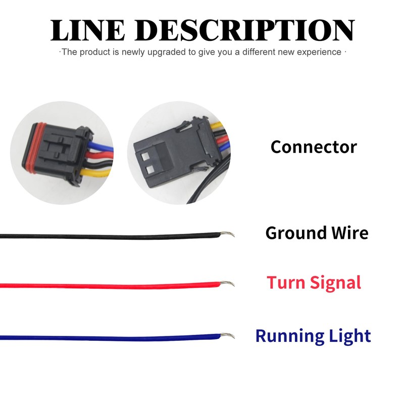 HCmotorku Windshield Trim Lights Windscreen Fairing LED Turn Signals Lamp