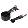 9PCS Black Stainless Steel Measuring Cups Set Coffee Spoon with