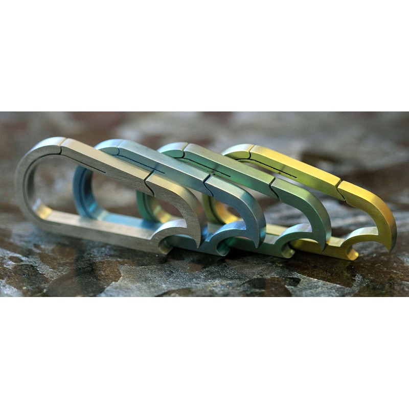 Bico Keyklipzサーフビコ キークリップ メンズTEAR DROP「ティアドロップ」チタンカラビナキーチェーン[KR25A-ST]カラー:ストーン仕上げ?グレー