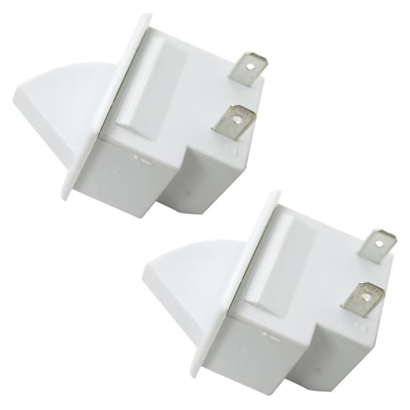 NEW Pack of 2 White Refrigerator Door Light Switch Work
