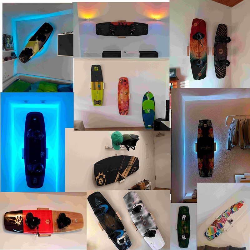 Clipboart® Standard Wall Mount - Black - Bracket - Snowboard