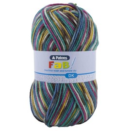 Patons Fab DK Kitting/Crochet Yarn Double Knitting Wool 100g Balls and 100% Acrylic Machine Washable & Tumble Dry Yarn - 44 Colours in The Range - Colour 2084 - Jeans Colour - 1 x 100g Ball