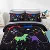 KAKKI 5 Piece Boys Full Gamer Comforter Set with Sheets,