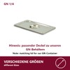 HOOZ GN 1/4 Lid without Spoon Cut-Out, Stainless Steel, Temperature