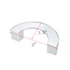Geesatis 2 Pcs Semicircle Cabinet Handles Wardrobe Drawer Nickel Brushed