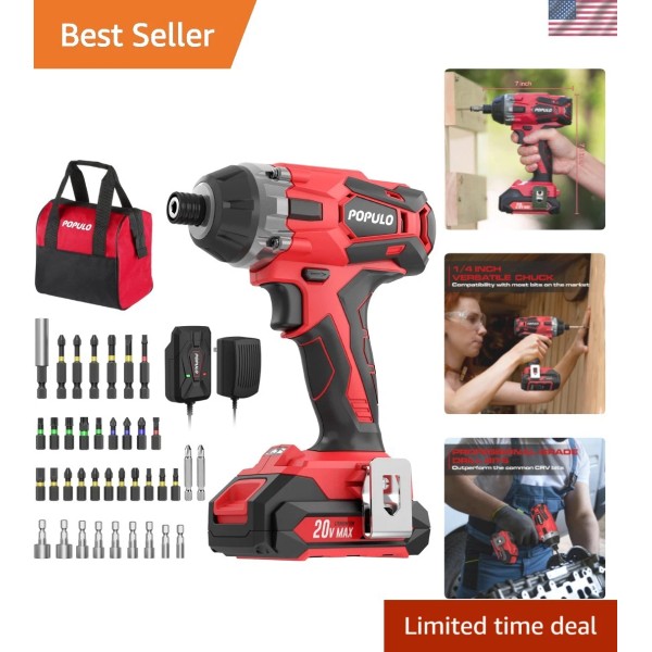 Unbranded Versatile Cordless Impact Driver Set - 250N.m Torque, LED