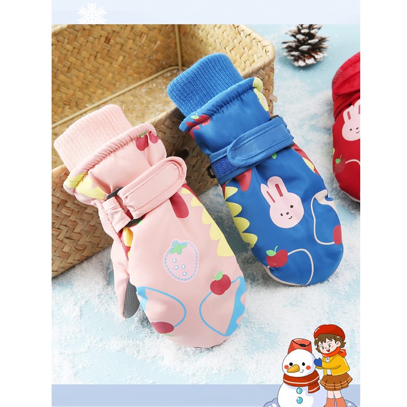 JUPSK Kids Winter Ski Gloves Waterproof Snowboard Mittens Anti Slip