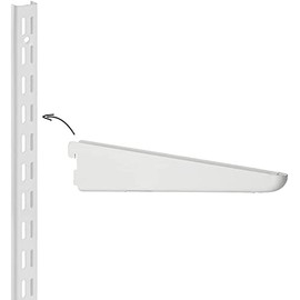 Super HD 10 Pack 12cm OR 120mm White MSF Twin Slot Shelving Bracket
