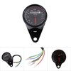 Speedometer, 1pc Universal LED Backlight Motorcycle Odometer Speedometer Gauge (Black-faced)