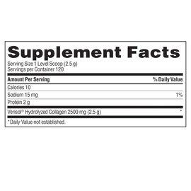 trunature Verisol Collagen Powder 2,500 mg, 10.58 Ounces