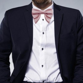 LHXzizizi Oversized Bow Ties for Men Solid Color Pre-Tied Adjustable Bow Tie for Wedding Tuxedo Party Graduation (Pink)