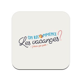 Untersetzer aus Kork – Man beginnt die Urlaubsfeier, Humor, Sonne Sommer, 1 Stück (95 x 95 mm)