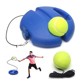 Tennis Trainer, Tennis Trainer Rebound Ball with Durable Base and Elastic Cord, Tennis Practice Device for Outdoor, Garden, Park, Includes 1 Base, 1 Ball, 1 Hook, 3-Piece Set