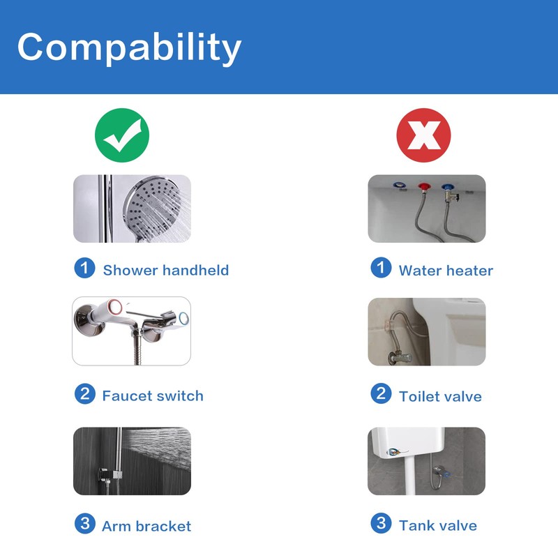 RUMOSE 118 inches Shower Hose Shower Head Extension Tube Extra