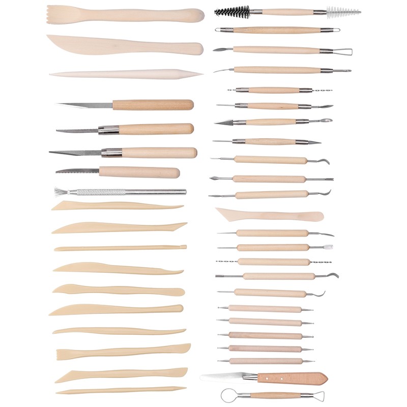 42Pcs Clay Tools Set Pottery Sculpting Carving Trimming Scraper Knife