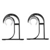Ceiling-Mount Bracket Black Curtain Rod Holder Heavy Duty Curtain Pole