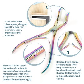 Isheeny Tape In Extensions Tool, Tape in Pliers Professional Flat Surface Sealing Hair Extension Plier Tools for Hair Stylists, Apprentices, DIY Hair, Salon Tools & Hair Accessories