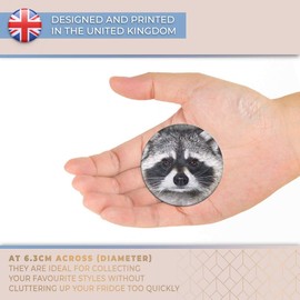 Destination Vinyl ltd Magnet for Refrigerator, Fridge - Cute Raccoon Face for Office, Cabinet and Whiteboard, Magnetic Stickers, 14190