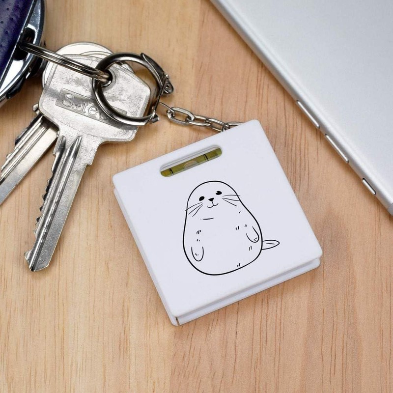 Azeeda 'Cute Seal ' Keyring Tape Measure/Spirit Level Tool (KM00038855)