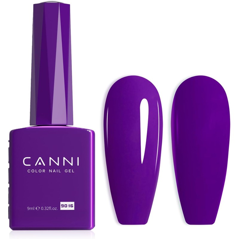 CANNI - Esmalte de uñas en gel morado oscuro, 1