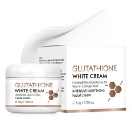 Glutathion Gesichtscreme für Frauen - Hautpflege Feuchtigkeitscreme mit Vitamin C & Kojisäure - Anti-Falten Gesichtscreme für Damen - Dunkle Flecken Entferner für Gesicht Leichte Gesichtspflege Creme
