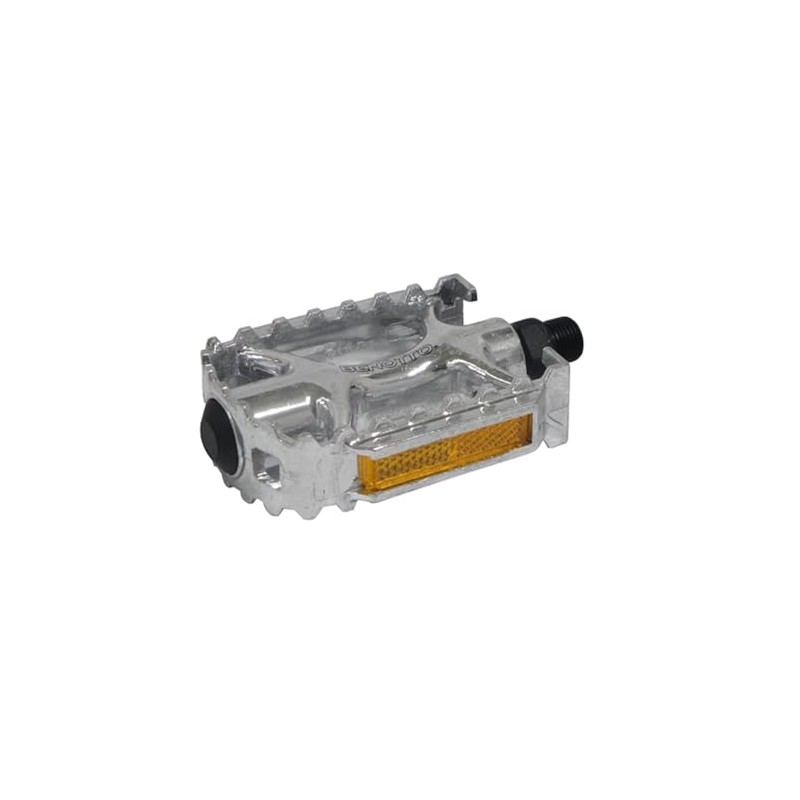 Benotto Pedal NWL-979 9/16 con Reflejantes Aluminio Plata