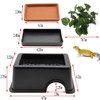 Hamiledyi Reptile Hide Box Gecko Hideout Cave with Sink Humidifier