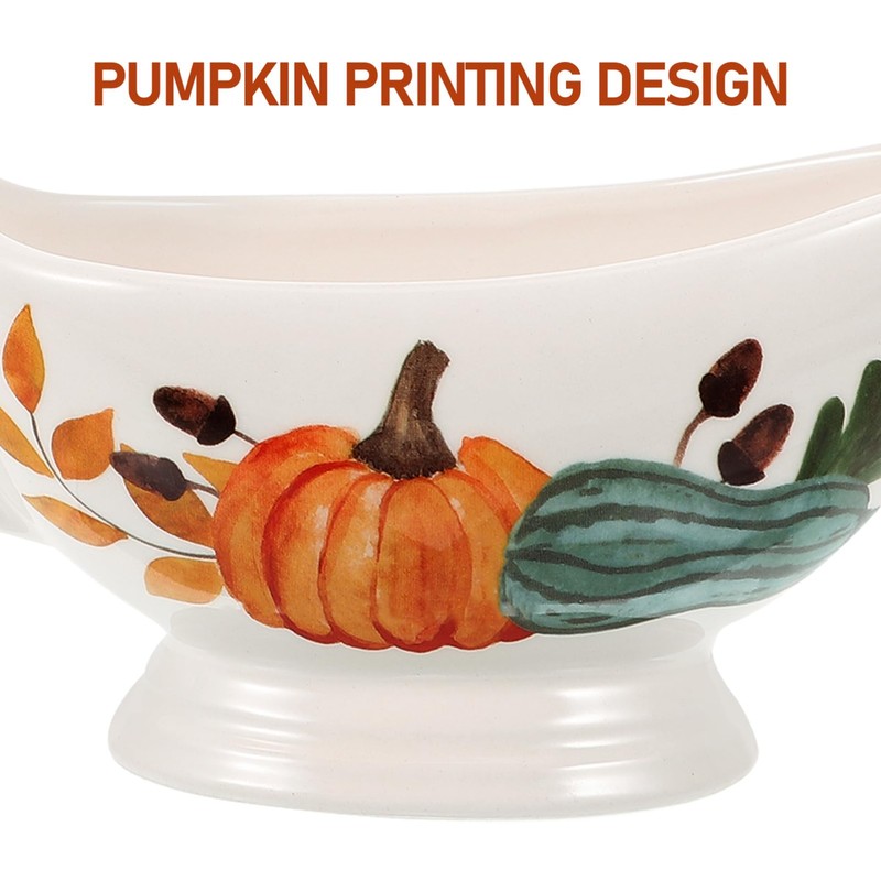 Mikinona Pumpkin Sauce Bowl Large Serving Bowl Lid Perfect for