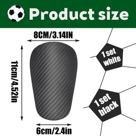2 Pairs of Shin Pads, Mini Shin Pads for Football, Small 10 x 6 cm, Mini Shin Pads for Men, Women, Boys, Girls, Adults, Teenagers