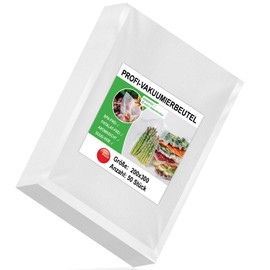 Professional Vacuum Bags - 50 Bags - 20 x 30 cm | For All Devices | Boil-proof and Sous Vide | Freezer Bags | BPA Free & Phthalate-Free | Honeycomb Structure | 90µm