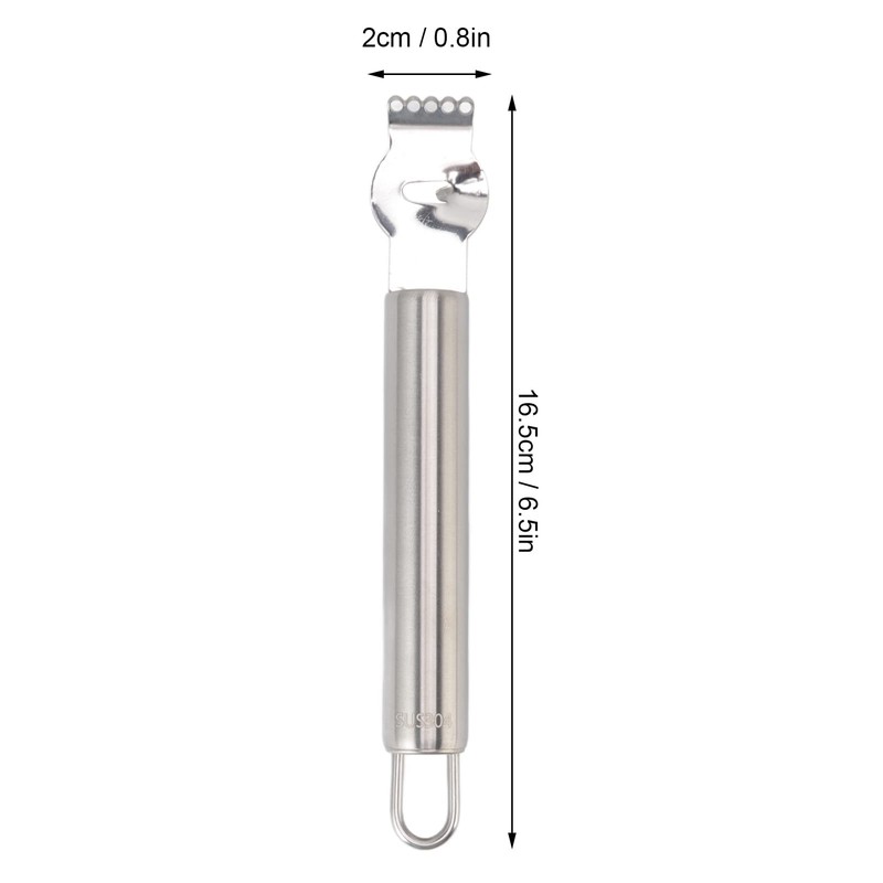 Stainless Steel Citrus Zesting Tool with Ergonomic Grip - Lemon