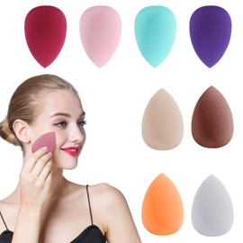 Wekuw 8 Pieces Make Up Sponge Makeup Sponge Set Makeup Sponge Makeup Sponge Make Up Egg Suitable for All Skin Types to Create Perfect Makeup