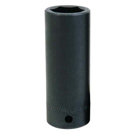 WILLIAMS JHW4M-618 Short Socket for Impact, Hexagonal, Side Width: 0.7 inches (18 mm) x Insertion Angle: 1/2 inch