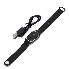 Rechargeable Intelligent Mosquito Repellent Bracelet Outdoor Anti Mosquito Wristband Black