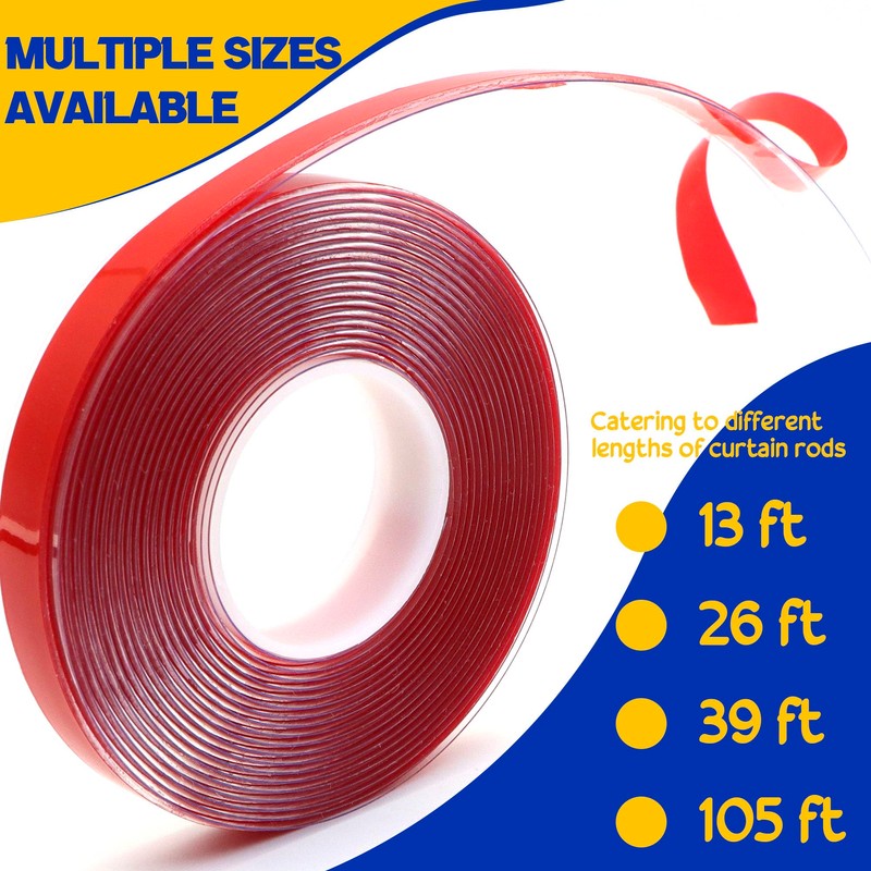 LUTQ 26 Ft Curtain Rod Tape - Smooth and Silent