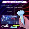 Glow String Shooter Toy with Dual Built-in UV Blacklights, Three