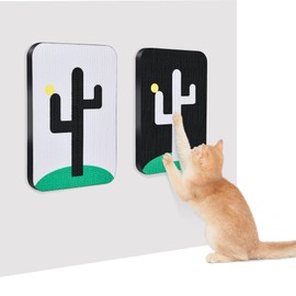 Potaroma Wall Mounted Cat Scratcher Boards, 2 Pcs Cat Scratch Board, Cat Scratching Cardboard for Indoor Cats 13 x 10 Inches
