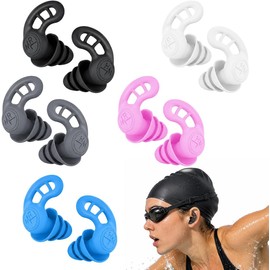 Tapones de oídos para natación KRELVIXOS – 5 pares de silicona impermeables