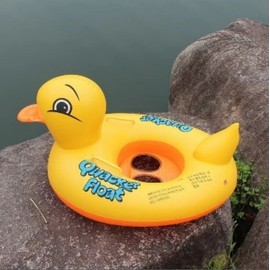 Thick Inflatable Cartoon Dog Swim Ring with Handle for Children Beginners lf1946 80*50+Crown Goose Boat 8ea