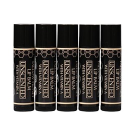 Terra Lotus - Tallow Lip Balm (5 Pack) - Hydrating With Organic Italian Olive Oil, Pure Grass Fed Tallow, and Beeswax - Long Lasting Lip Therapy (Unscented)