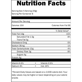 Country House CASHEW CRUNCH PACK (5 Counts) with Chia and Flaxseed, All Natural, Easy to Read Ingredients, No Artificial or Natural Flavors Added, No Gluten, Low Sodium, and a Crisp in Every Bite!