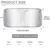 150x85cm Car Sunshade with Nano Black Tech - Silver-Coated Zero