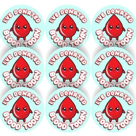 144 I've Donated Blood Today 30mm NHS Bravery Reward Stickers for Nurses Doctors