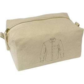 'Men's Shirt' Canvas Wash Bag/Makeup Case (CS00039687)