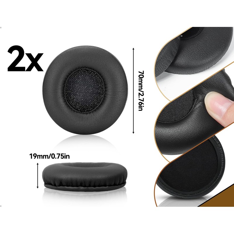 Emezddo Replacement Ear Pads, Leather Headphones Pads, Compatible with Sony