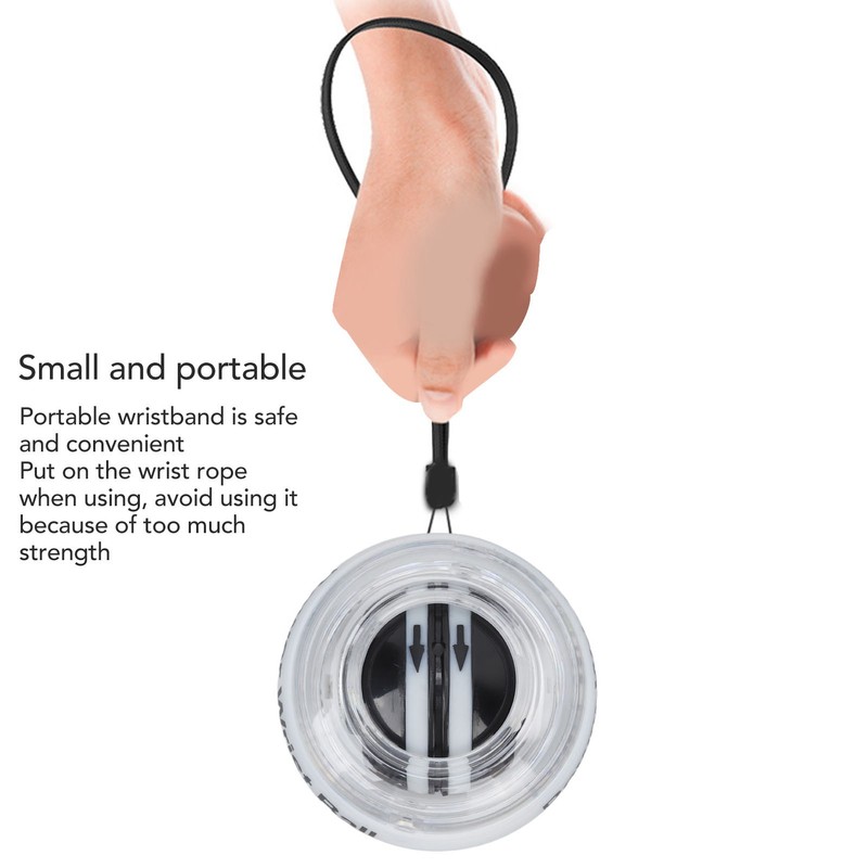 White Wrist Trainer Ball Auto Start Wrist Strengthener Gyroscopic Forearm