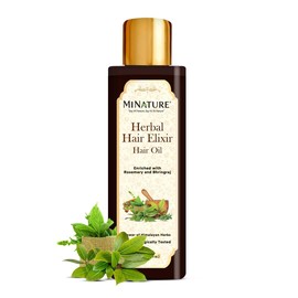 mi nature Elixir Oil | Power of Himalayan Herbs | Enriched with Rosemary, Brahmi, Bhringaraj Fenugreek | Dermatologically tested |100ml (3.38 fl Oz)