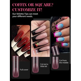 EBANKU 140PCS Polygel Tips Nagelformen, Rosa Wiederverwendbar Dual Tips Nägel für Nagelverlängerung Rosa Square Form Acryl Sarg Nagel Erweiterung Tips Nagelspitzen Form, 14 Größen