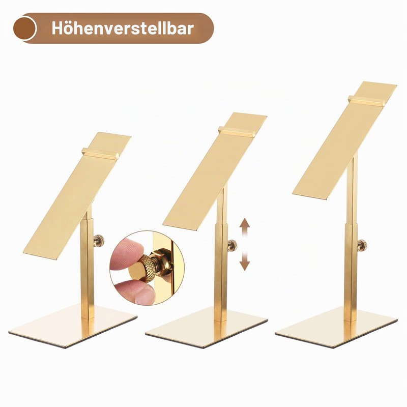 sourcing map Stainless Steel Shoe Display Stand, Pack of 2