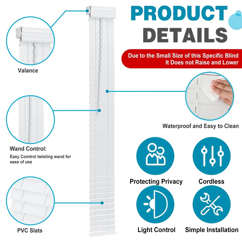 DoubleFill 2 Pack 8.5'' x 72'' Cordless Sidelight Blinds 2''